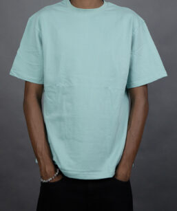Signup Muted cyan oversized fit T- shirt